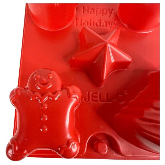 Vintage 1997 JELL-O Jello Jigglers Molds Christmas Shapes Set of 2 Green & R - Picture 4 of 9